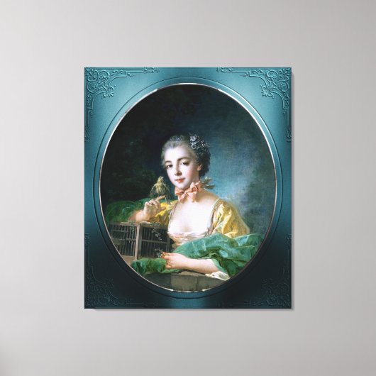 Portret van Madame Badouin door François Boucher Canvas Afdruk (Voorkant)