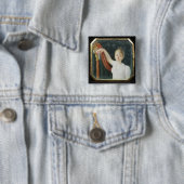 Portret van Madame Beaumont Vierkante Button 5,1 Cm (In situ)