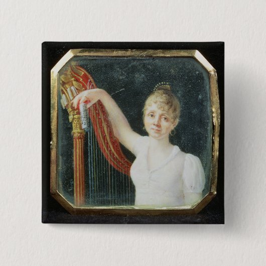Portret van Madame Beaumont Vierkante Button 5,1 Cm (Voorkant)