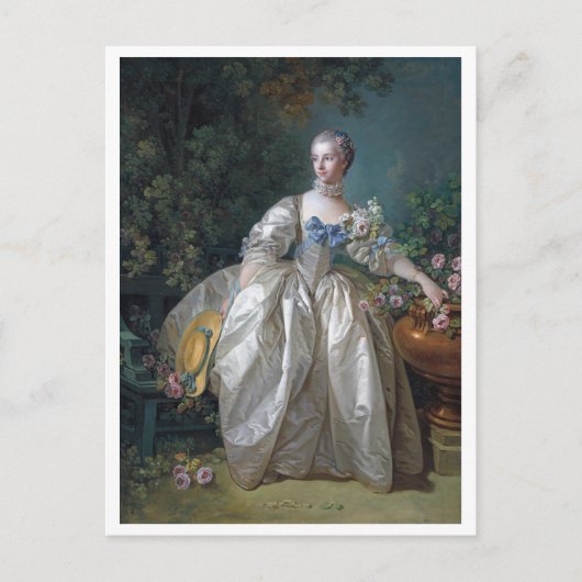 Portret van Madame Bergeret, Boucher Briefkaart (Voorkant)