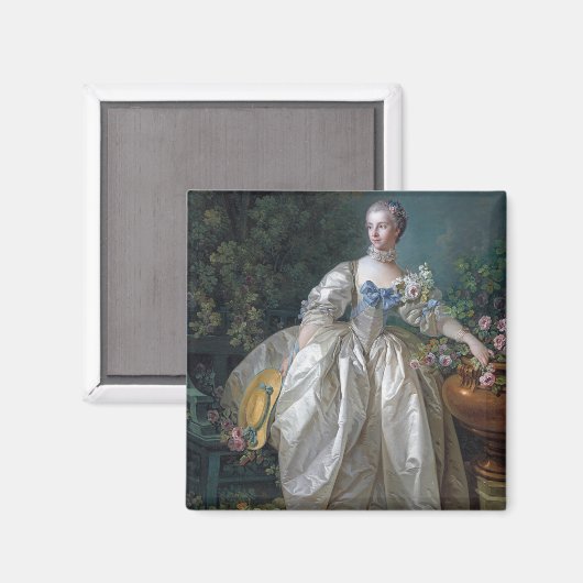 Portret van Madame Bergeret, Boucher Magneet (Voorkant / Achterkant)