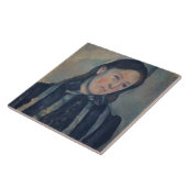 Portret van Madame Cezanne met Loosened Hair, 189 Tegeltje (Zijkant)