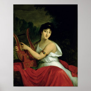 Portret van Madame de la Pleigne Poster