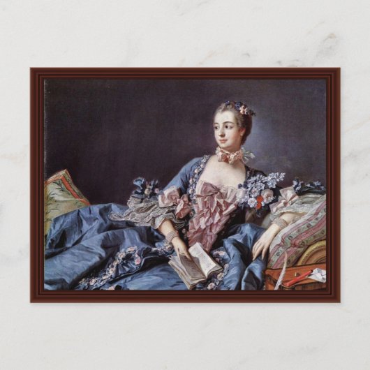 Portret van Madame de Pompadour Briefkaart (Voorkant)
