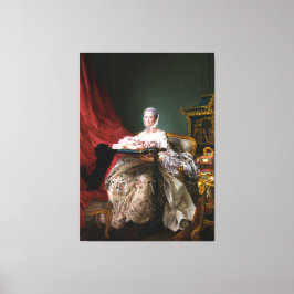 Portret van Madame de Pompadour Canvas Afdruk