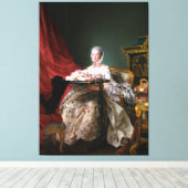 Portret van Madame de Pompadour Canvas Afdruk (Insitu (Houten vloer))