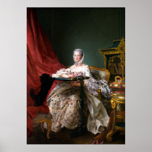 Portret van Madame de Pompadour Poster