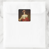 Portret van Madame de Stael Vierkante Sticker (Tas)
