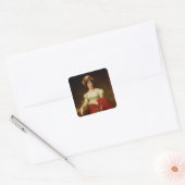 Portret van Madame de Stael Vierkante Sticker (Envelop)