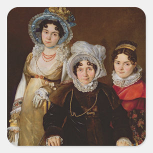 Portret van Madame de Tboos Vierkante Sticker