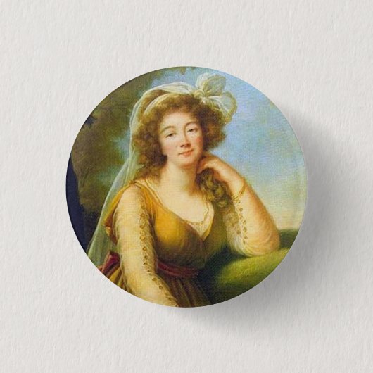 Portret van Madame du Barry Ronde Button 3,2 Cm (Voorkant)