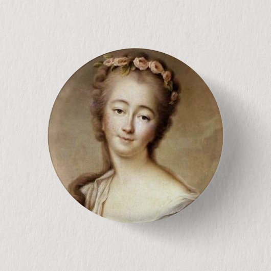 Portret van Madame du Barry Ronde Button 3,2 Cm (Voorkant)