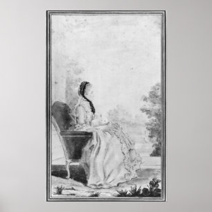 Portret van Madame du Deffand, 1760 Poster