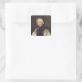 Portret van Madame Francoise de Graffigny Vierkante Sticker (Tas)