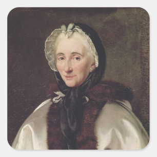 Portret van Madame Francoise de Graffigny Vierkante Sticker
