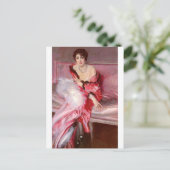 Portret van Madame Juillard in het rood door Boldi Briefkaart (Staand voorkant)