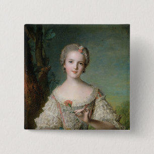 Portret van Madame Louise de France Vierkante Button 5,1 Cm