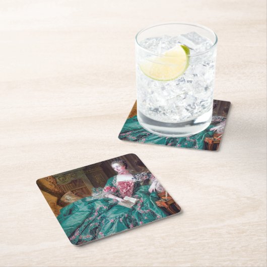 Portret van Madame Pompadour, Boucher, 1756 Kartonnen Onderzetters (Insitu)