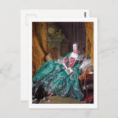 Portret van Madame Pompadour, Boucher Briefkaart (Voorkant / Achterkant)