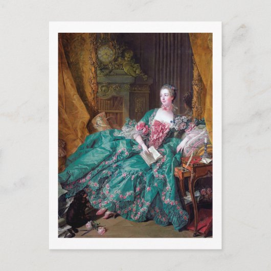 Portret van Madame Pompadour, Boucher Briefkaart (Voorkant)