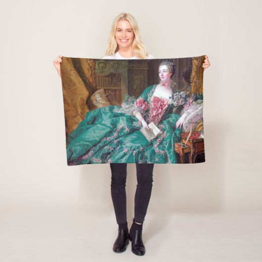 Portret van Madame Pompadour, Boucher Fleece Deken (In situ)