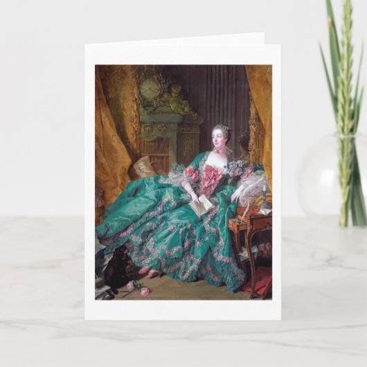 Portret van Madame Pompadour, Boucher Kaart (Voorkant)