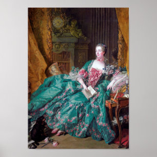 Portret van Madame Pompadour, Boucher Poster