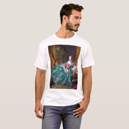 Portret van Madame Pompadour, Boucher T-shirt (Voorkant volledig)