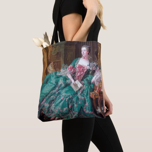 Portret van Madame Pompadour, Boucher Tote Bag (Dichtbij)