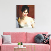 Portret van Madame Recamier Canvas Afdruk (Insitu (Woonkamer))