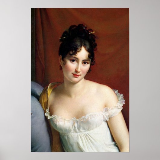 Portret van Madame Recamier Poster (Voorkant)