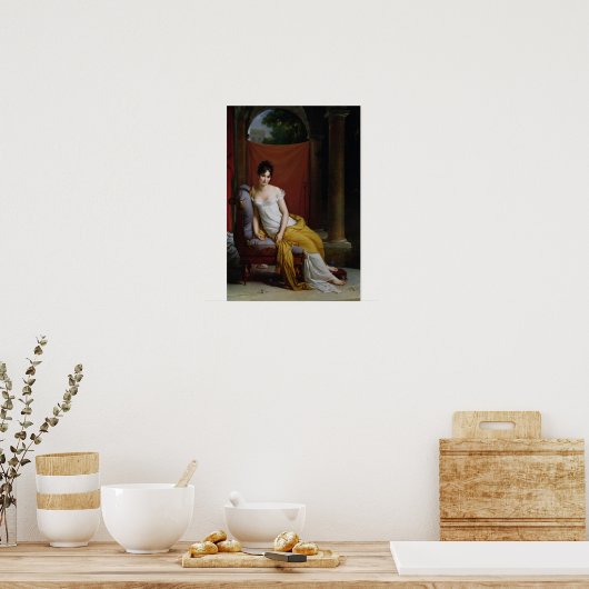 Portret van Madame Recamier Poster (Keuken)