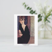 Portret van Madame Reynouard door Modigliani Amede Briefkaart (Staand voorkant)