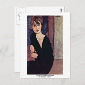 Portret van Madame Reynouard door Modigliani Amede Briefkaart (Voorkant / Achterkant)
