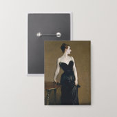 Portret van Madame X door John Singer Sargent Button (Voorkant / Achterkant)