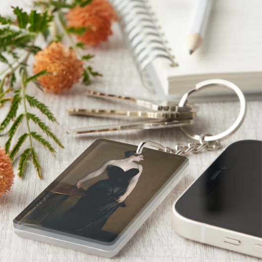 Portret van Madame X van John Singer Sargent, 1884 Sleutelhanger (Voorkant Rechts)