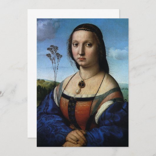 Portret van Maddalena Doni door Raphael Sanzio (Voorkant / Achterkant)