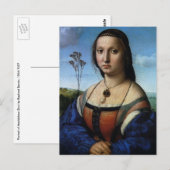 Portret van Maddalena Doni door Raphael Sanzio Briefkaart (Voorkant / Achterkant)