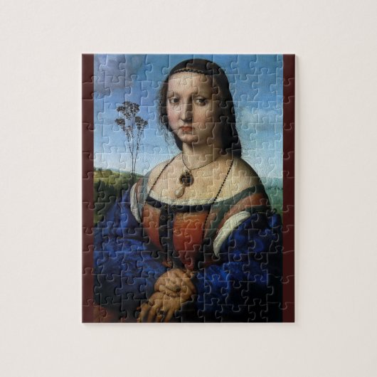 Portret van Maddalena Doni door Raphael Sanzio Legpuzzel (Verticaal)