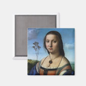 Portret van Maddalena Doni door Raphael Sanzio Magneet (Voorkant / Achterkant)