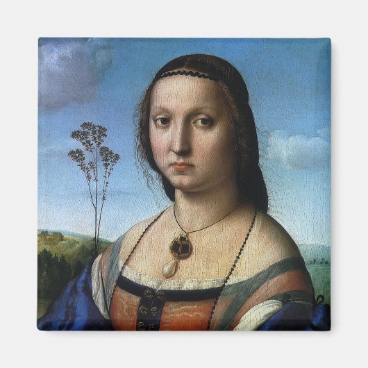 Portret van Maddalena Doni door Raphael Sanzio Magneet (Voorkant)