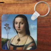 Portret van Maddalena Doni door Raphael Sanzio Sleutelhanger (Achterkant)