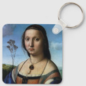 Portret van Maddalena Doni door Raphael Sanzio Sleutelhanger (Achterkant)