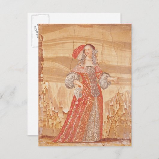 Portret van Madeleine Bejart in de rol van Briefkaart (Voorkant / Achterkant)