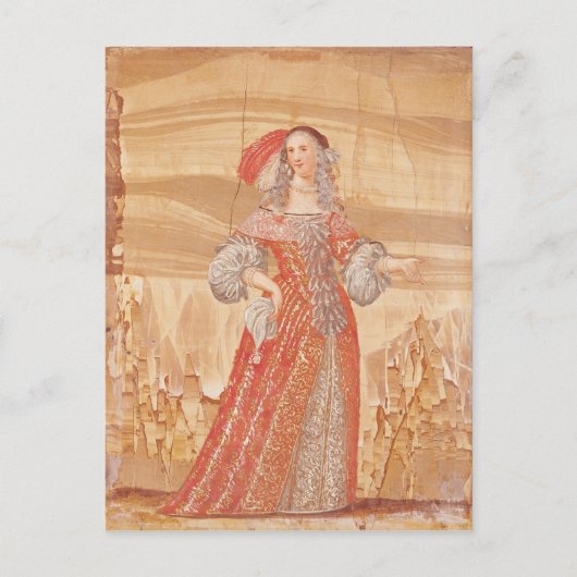 Portret van Madeleine Bejart in de rol van Briefkaart (Voorkant)