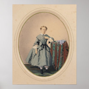 Portret van Madeleine de Malaret Poster