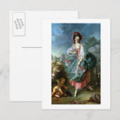 Portret van Mademoiselle Guimard als Terpsichore,  Briefkaart (Voorkant / Achterkant)