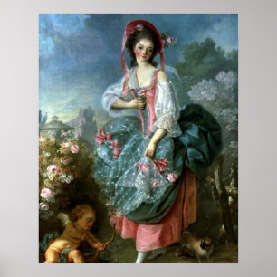 Portret van Mademoiselle Guimard als Terpsichore, Poster