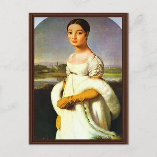 Portret van Mademoiselle Riviere door Ingres Jean  Briefkaart (Voorkant)