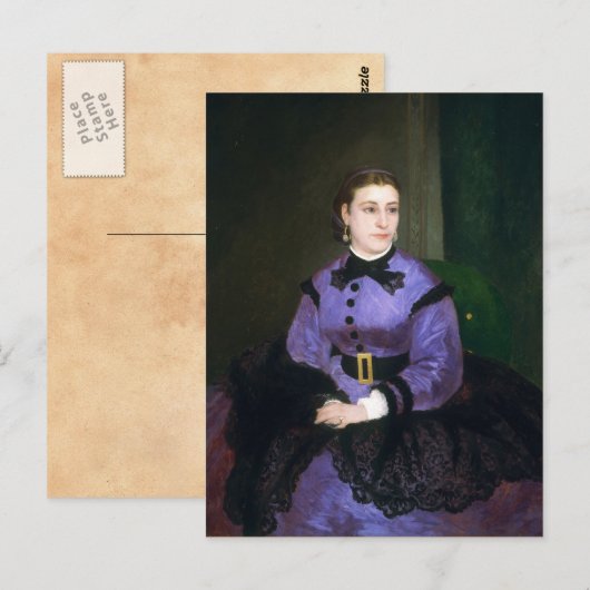Portret van Mademoiselle Sicot Auguste Renoir Briefkaart (Voorkant / Achterkant)